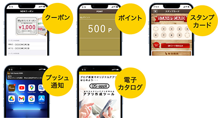 2行3列　スマホページ　アプリサンプル画像